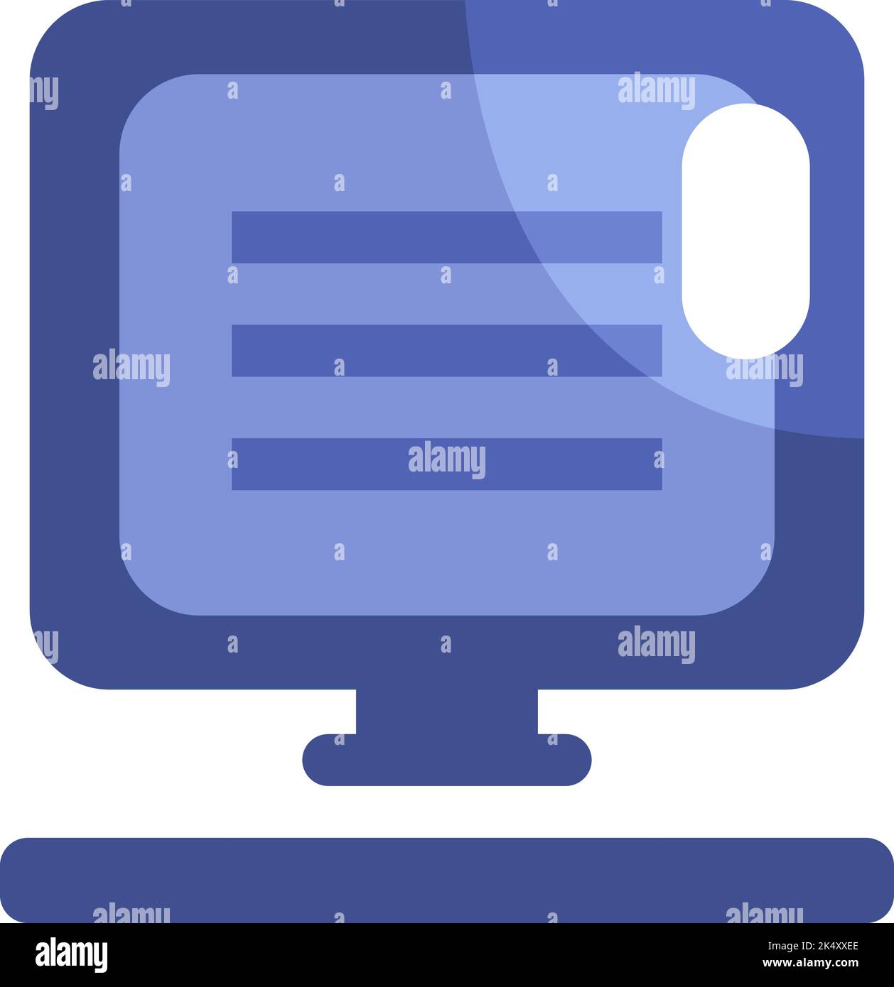 Computer ebook, illustration, vector on a white background. Stock Vector