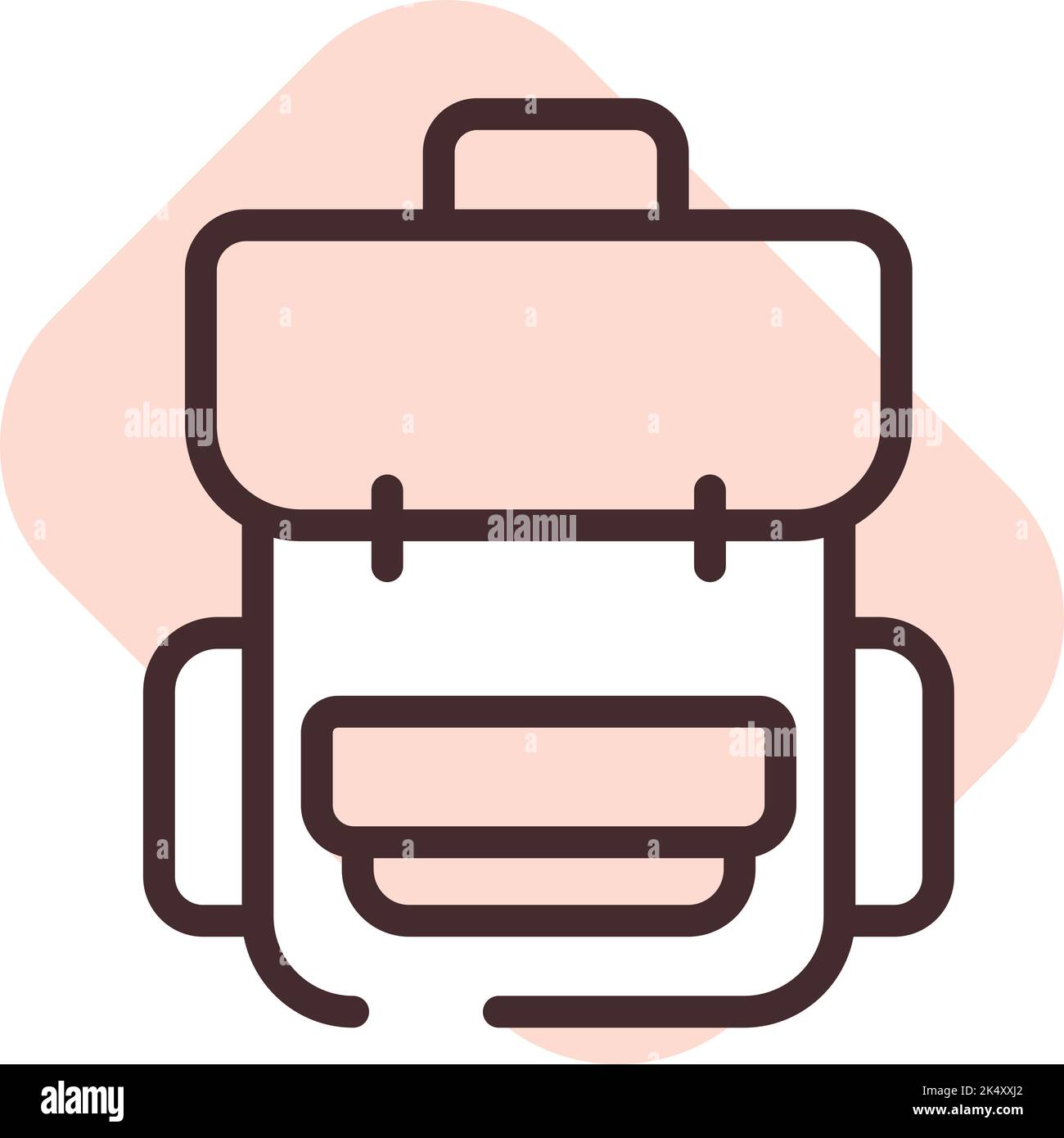 School backpack, illustration, vector on a white background. Stock Vector