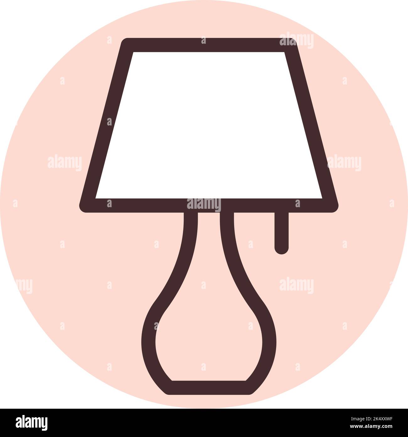 Table lamp, illustration, vector on a white background. Stock Vector