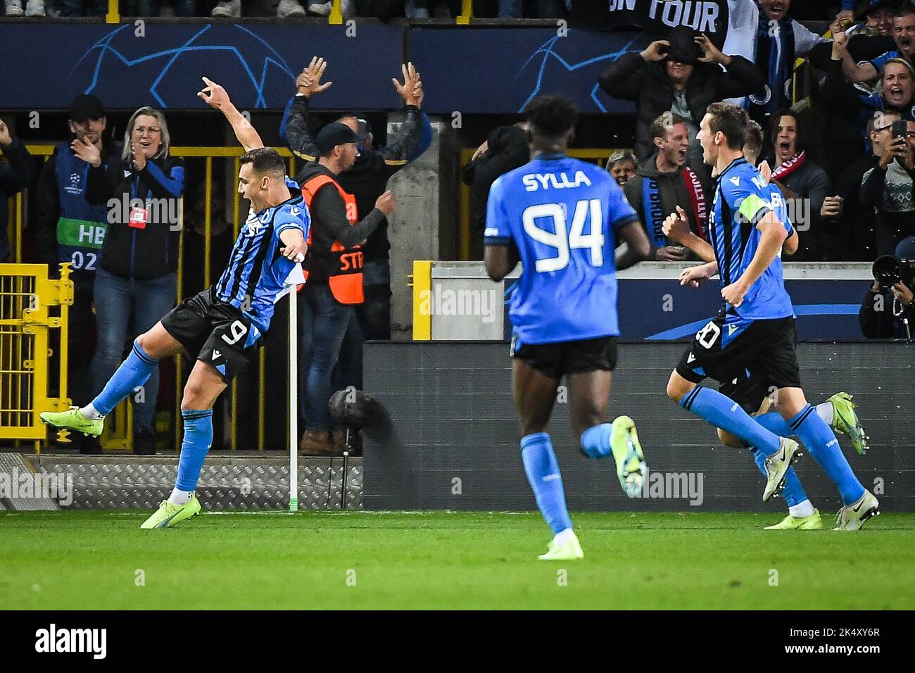 Bruges, Belgique. 04th Oct, 2022. Ferran JUTGLA of Brugge celebrate his