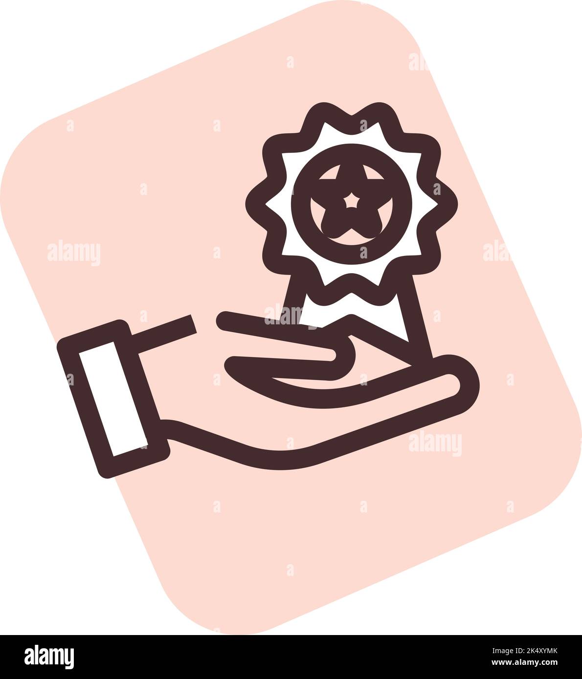 Social media award, illustration, vector on a white background Stock