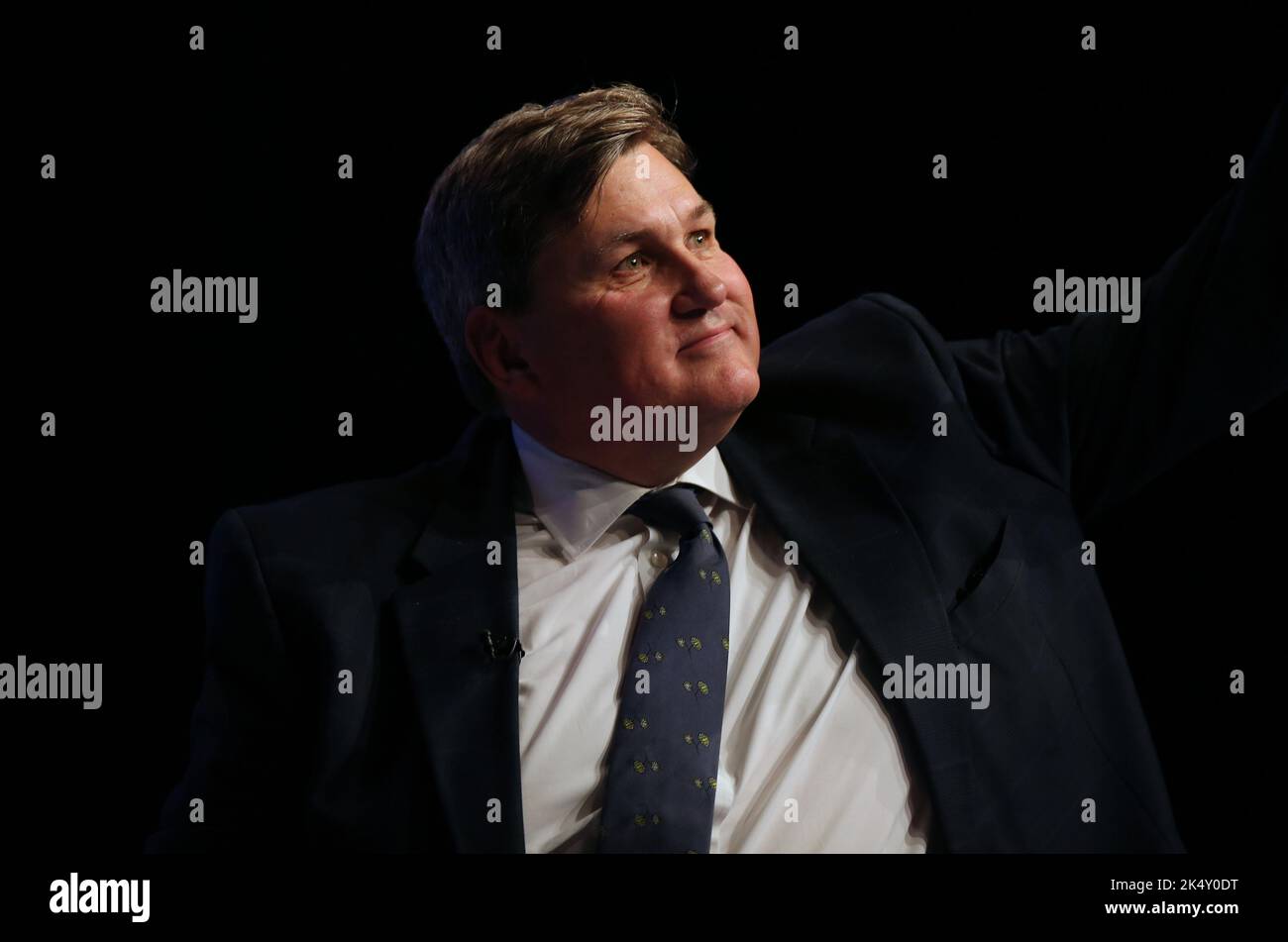 Birmingham, UK. 4 October, 2022. Education Secretary Kit Malthouse speaks during the Conservative Party's annual conference at the International Convention Centre in Birmingham. Picture date: Monday October 4, 2022. Credit: Isabel Infantes/Empics/Alamy Live News Stock Photo