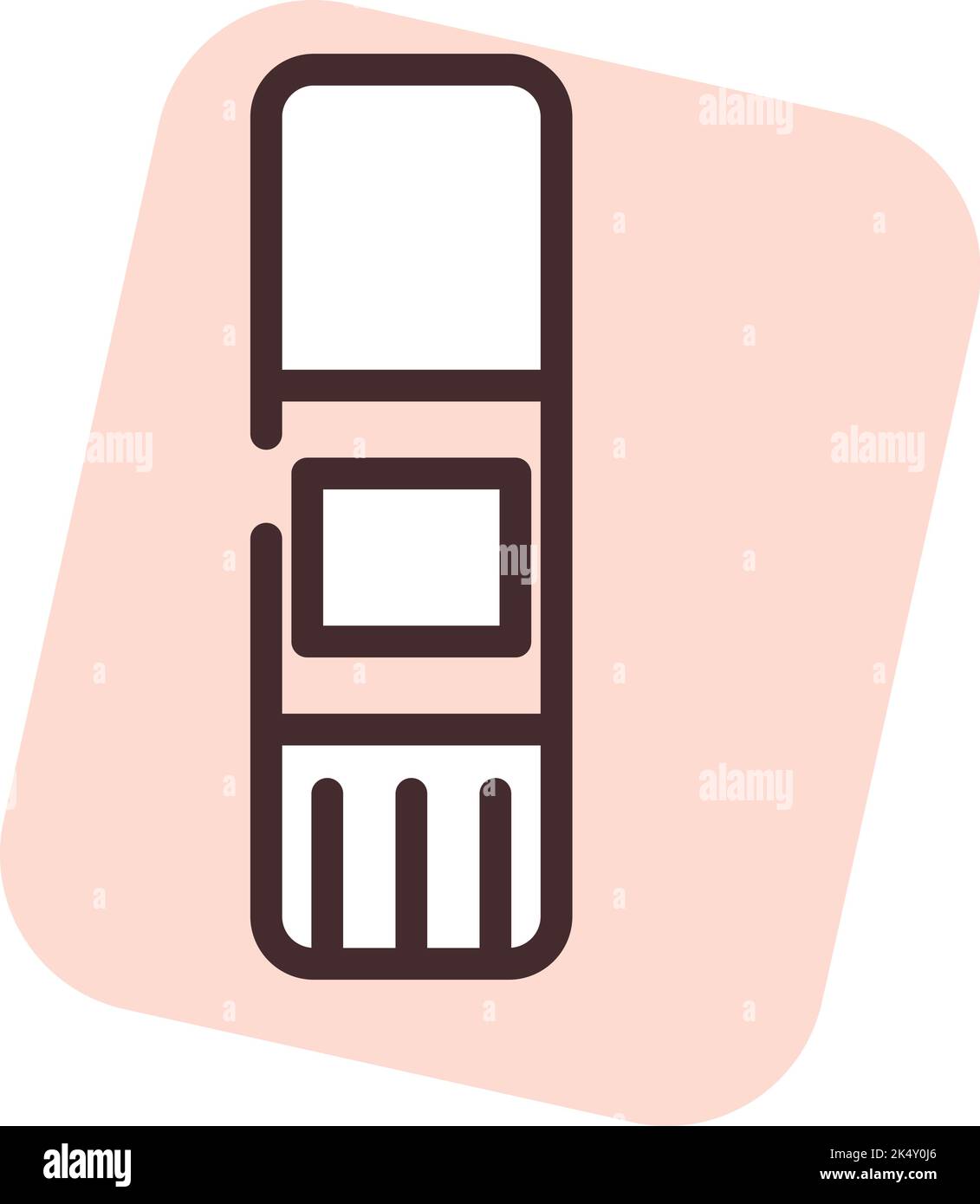 Stationery glue, illustration, vector on a white background. Stock Vector