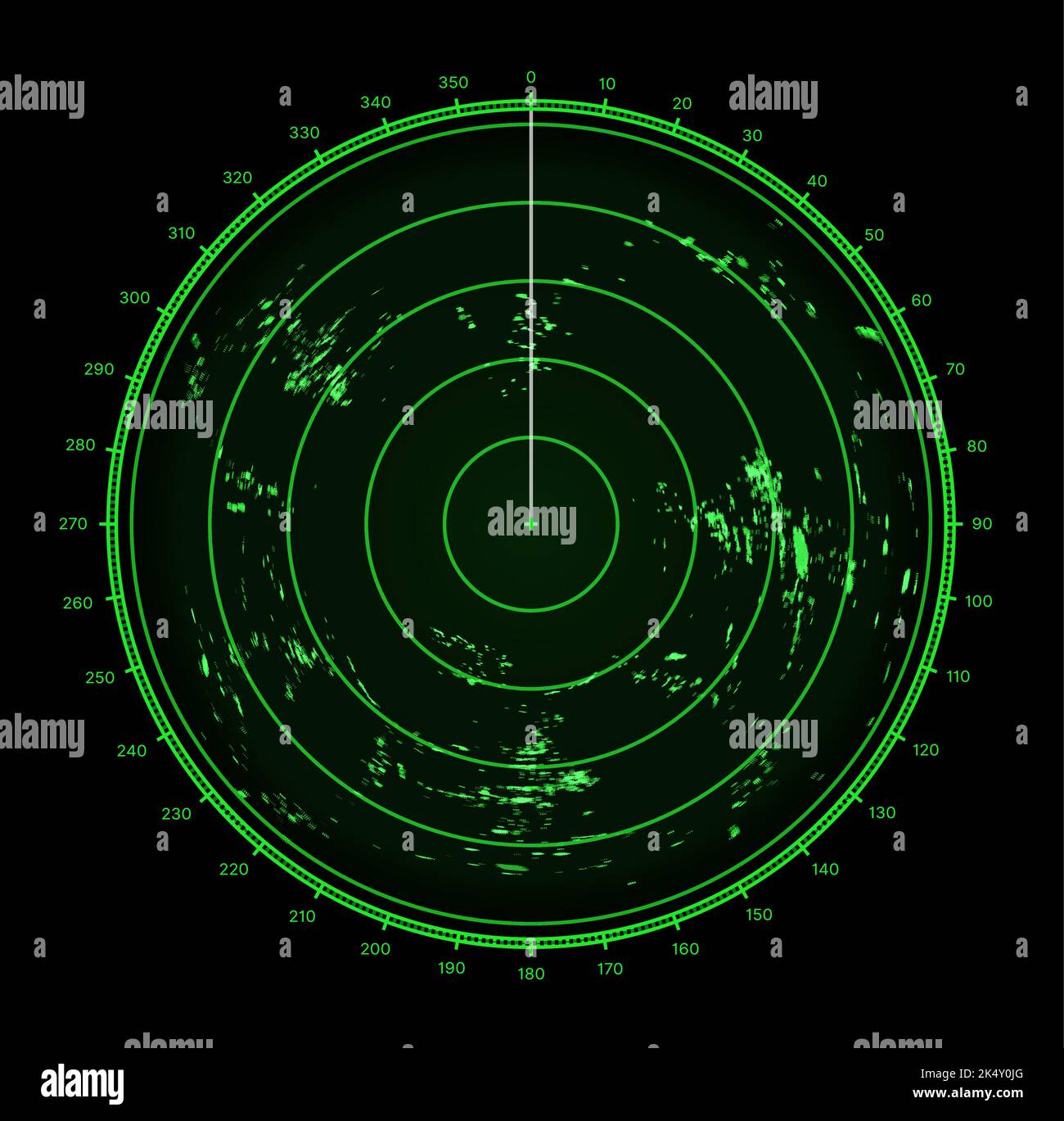 Ship radar or sonar screen, military target and aim scan circle, vector digital HUD technology. Ship sonar or signal radar scanner with location map monitor, submarine detection radar display Stock Vector