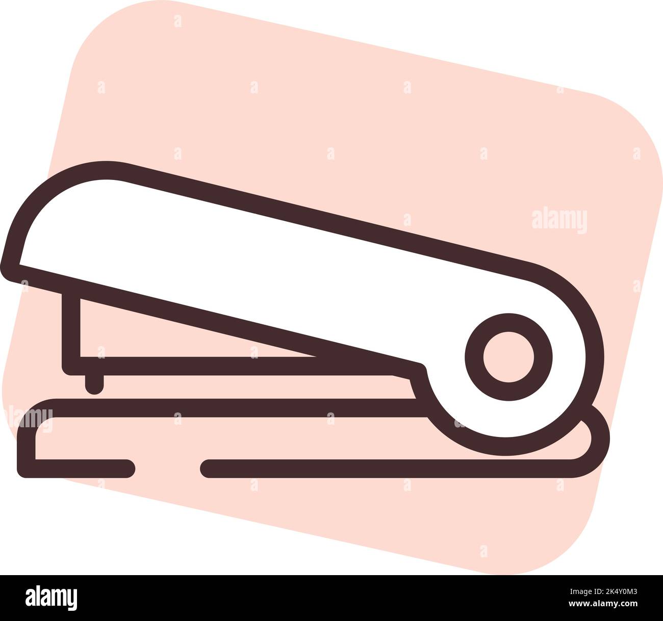 Stationery stapler, illustration, vector on a white background. Stock Vector