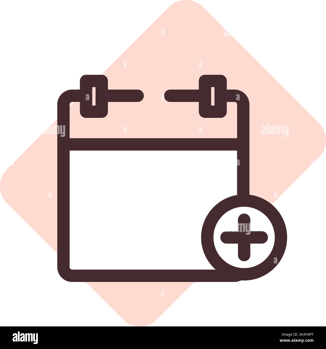 Phone event calender, illustration, vector on a white background. Stock Vector