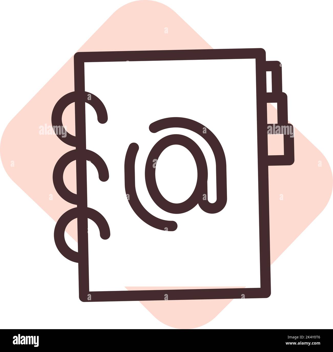 Stationery book, illustration, vector on a white background. Stock Vector