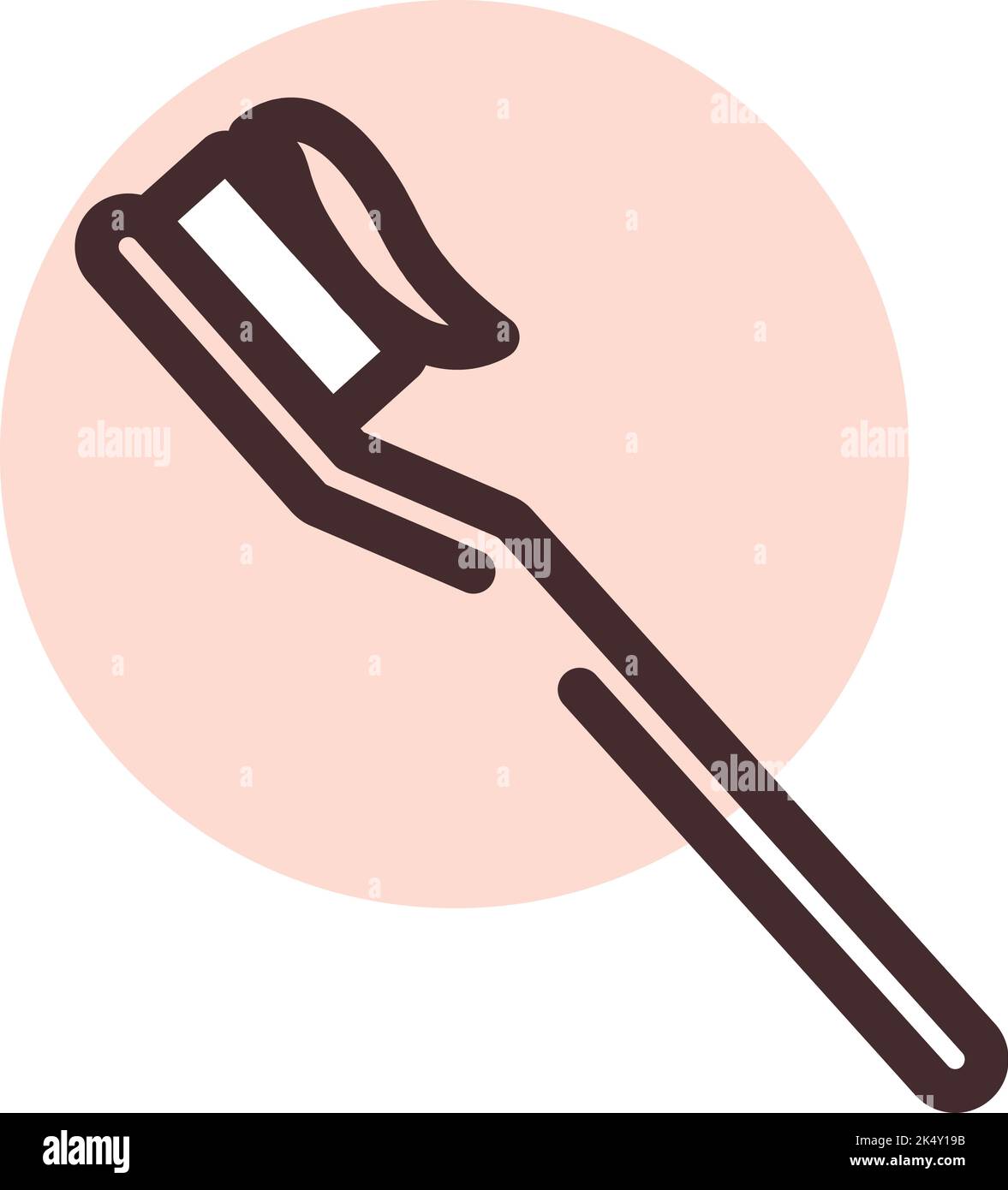 Toothbrush with toothpaste on, illustration, vector on a white ...