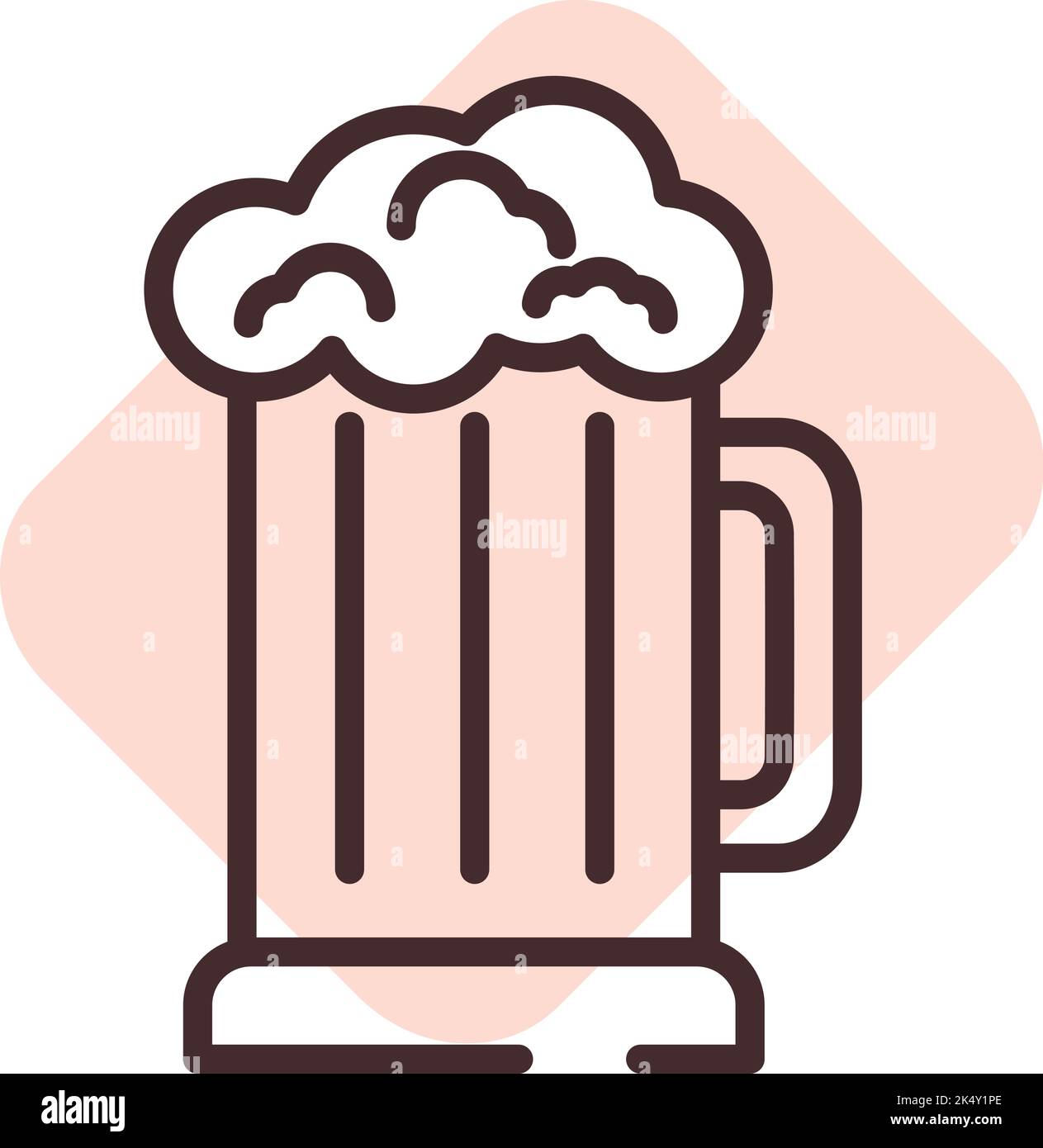 Restaurant beer, illustration, vector on a white background. Stock Vector