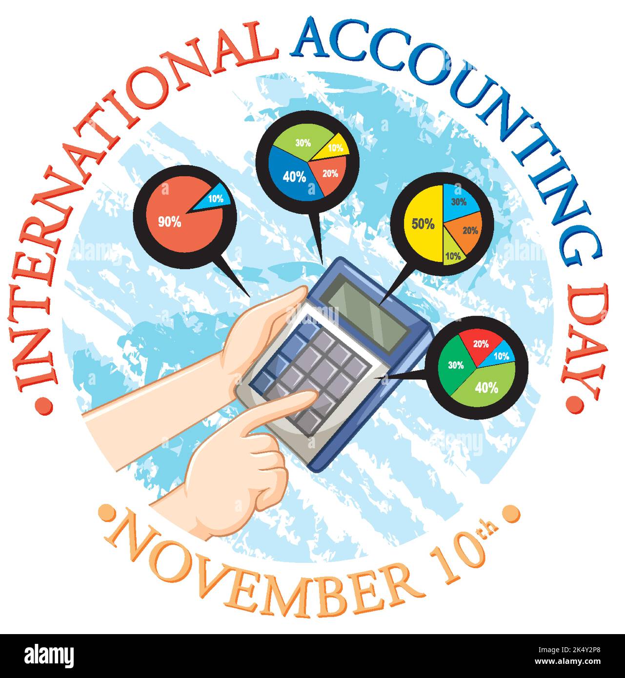 International Accounting Day Poster Design illustration Stock Vector