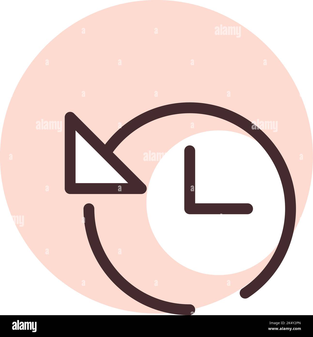 History tab, illustration, vector on a white background. Stock Vector