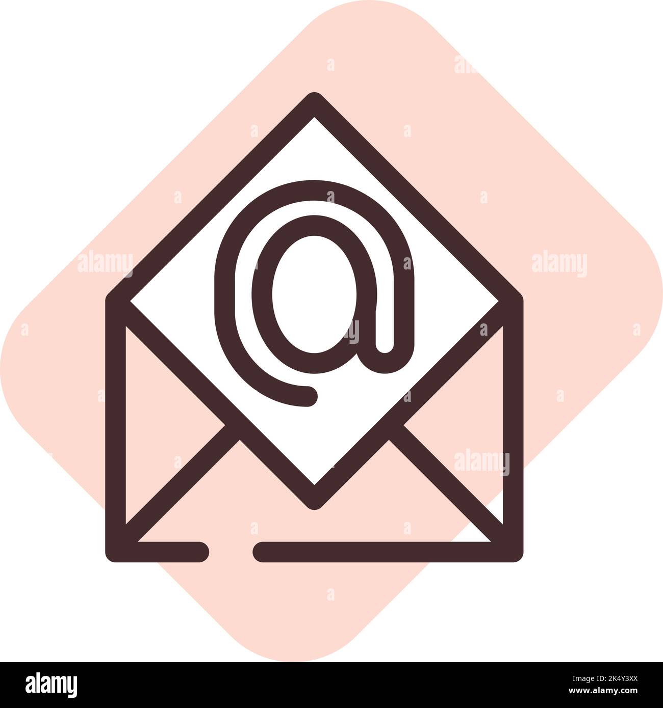 Stationery email, illustration, vector on a white background Stock ...