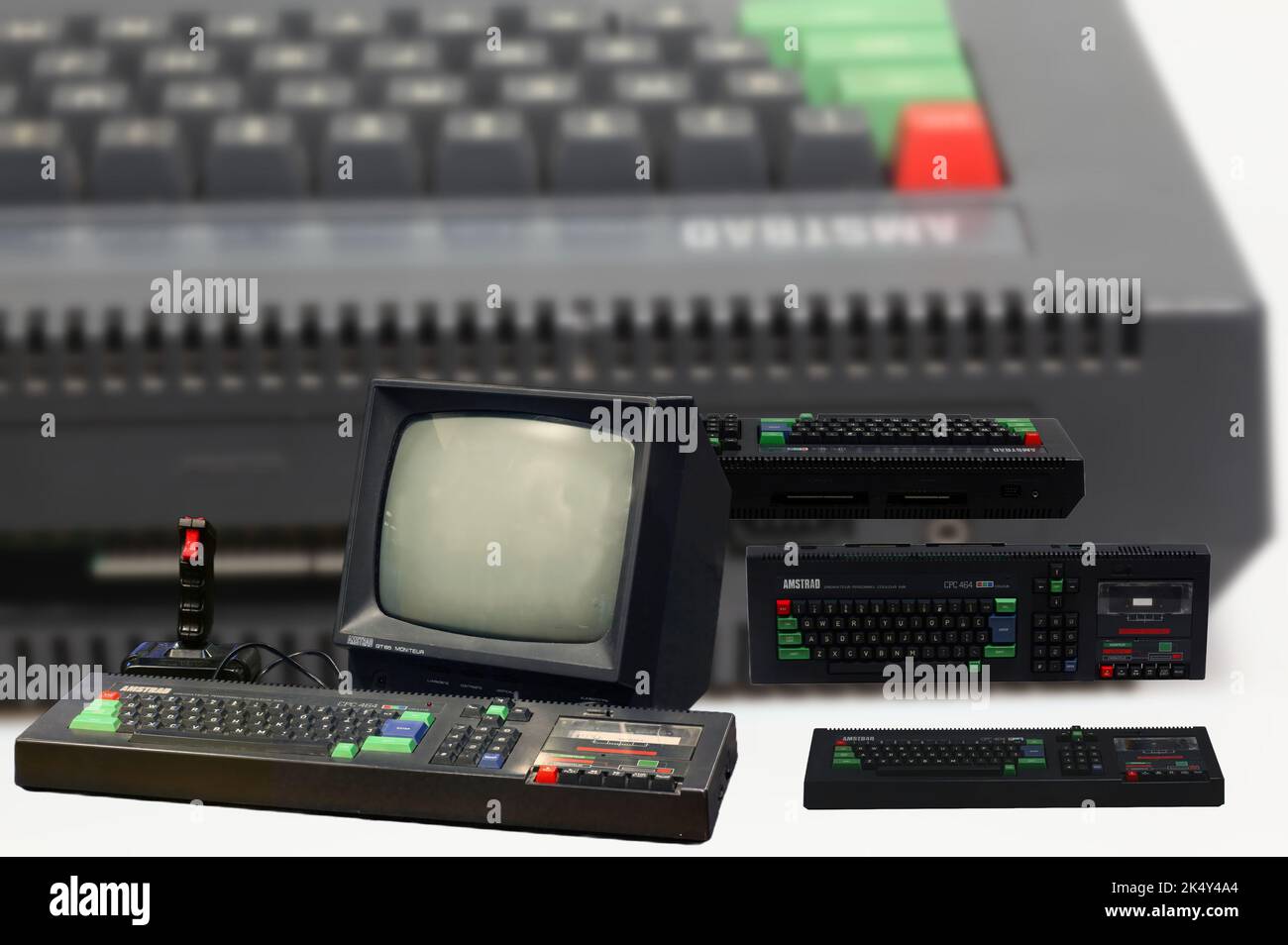 The Amstrad CPC is a series of 8-bit home computers produced by Amstrad in the mid-80s. Stock Photo