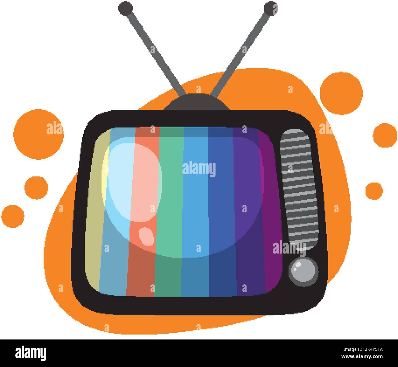 Old vintage television isolated illustration Stock Vector Image & Art ...