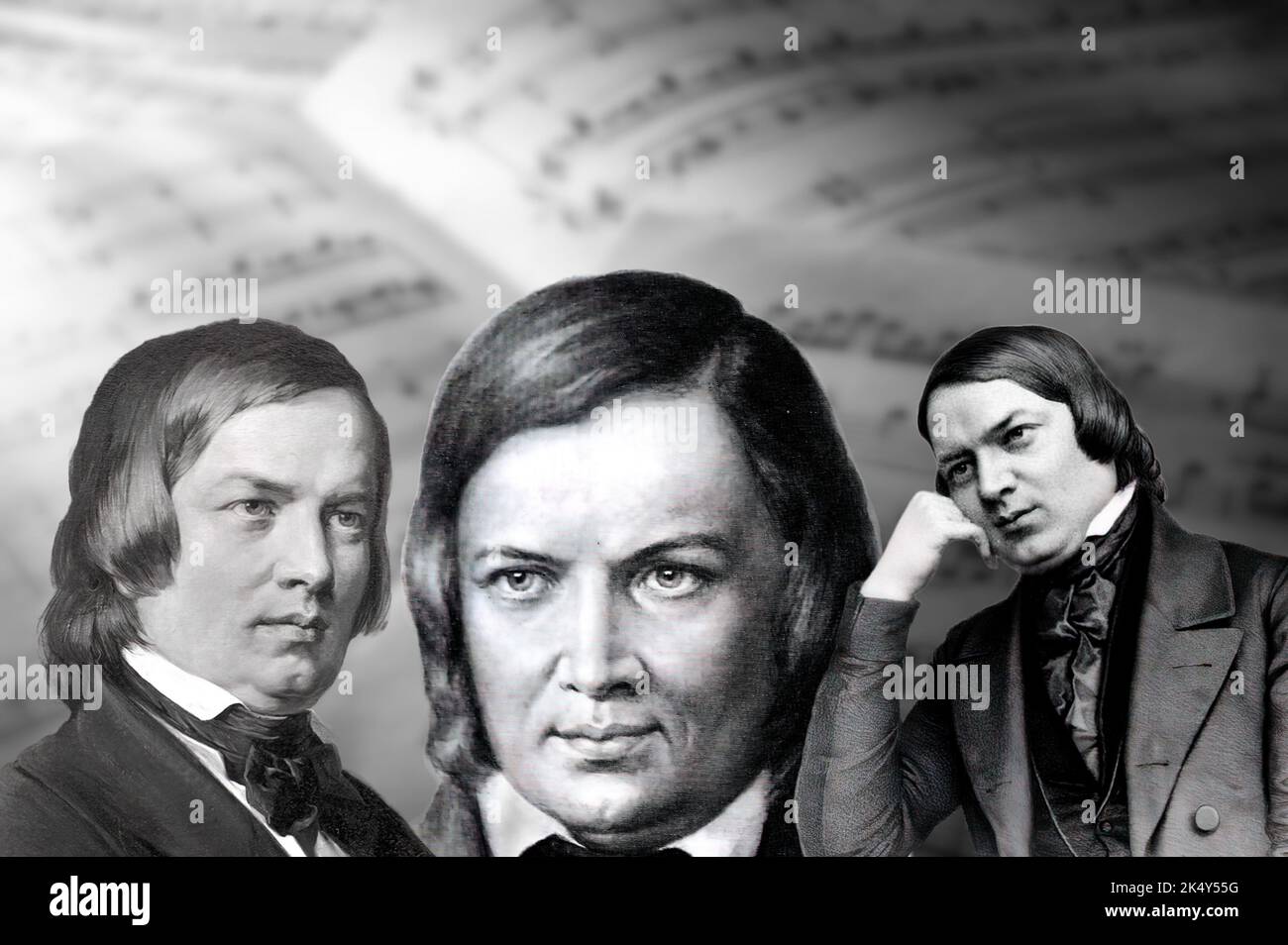 Robert Schumann (Alexander) was a German composer, pianist, considered one of the initiators of musical romanticism Stock Photo
