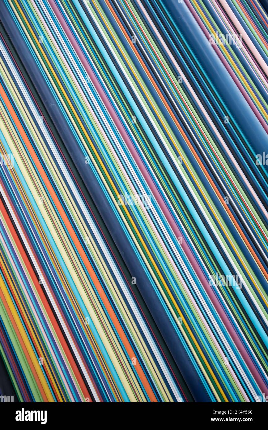 Background with colorful pattern. Diagonal stripes. Europe Stock Photo