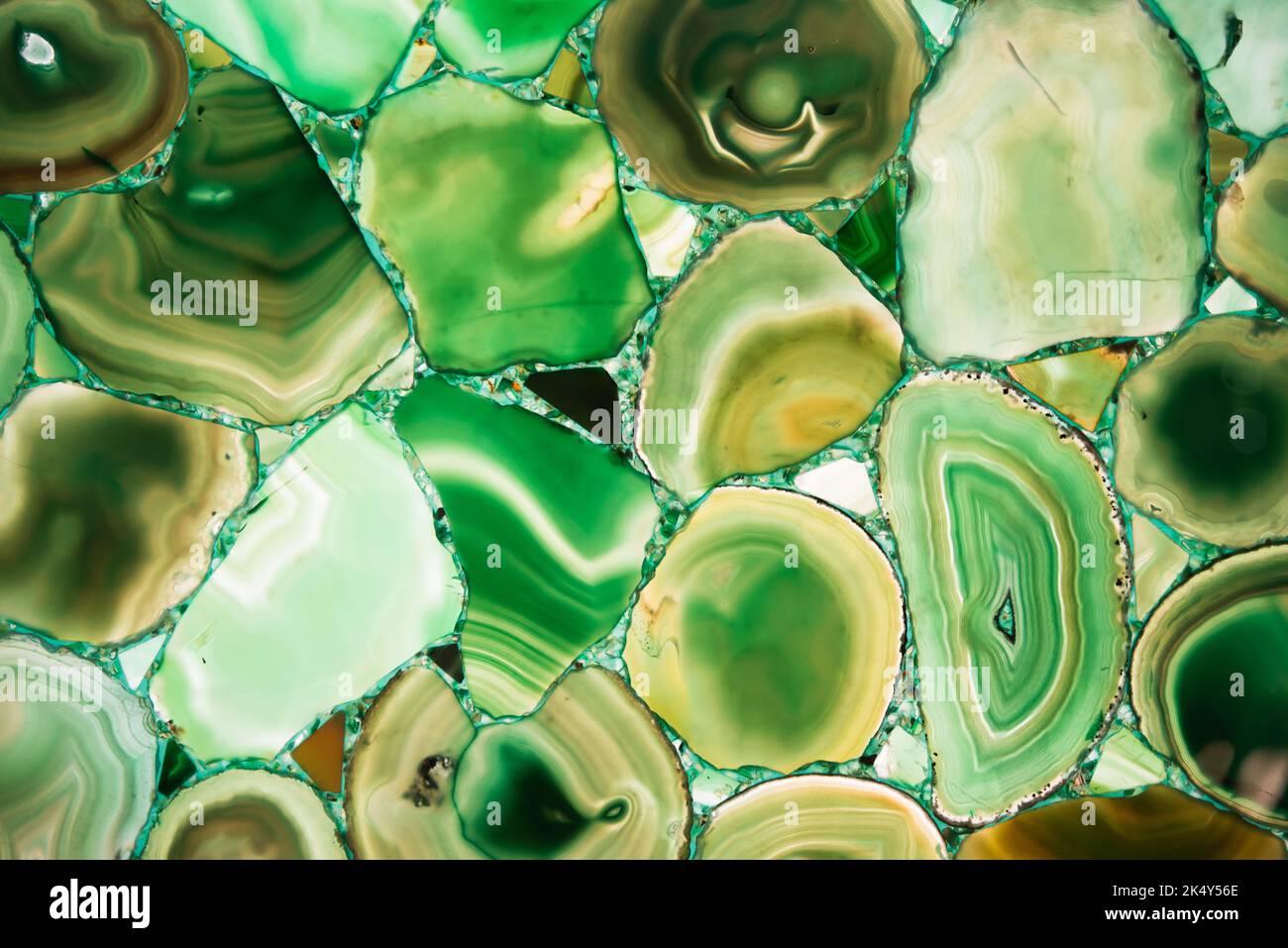 Beautiful background with green agate slices. Europe Stock Photo - Alamy