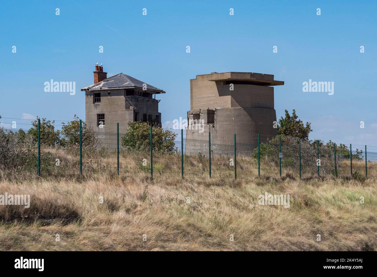 The Centre Bastion Battery on the north coast of the  Isle of Sheppy near Sheerness, Kent, UK. Stock Photo