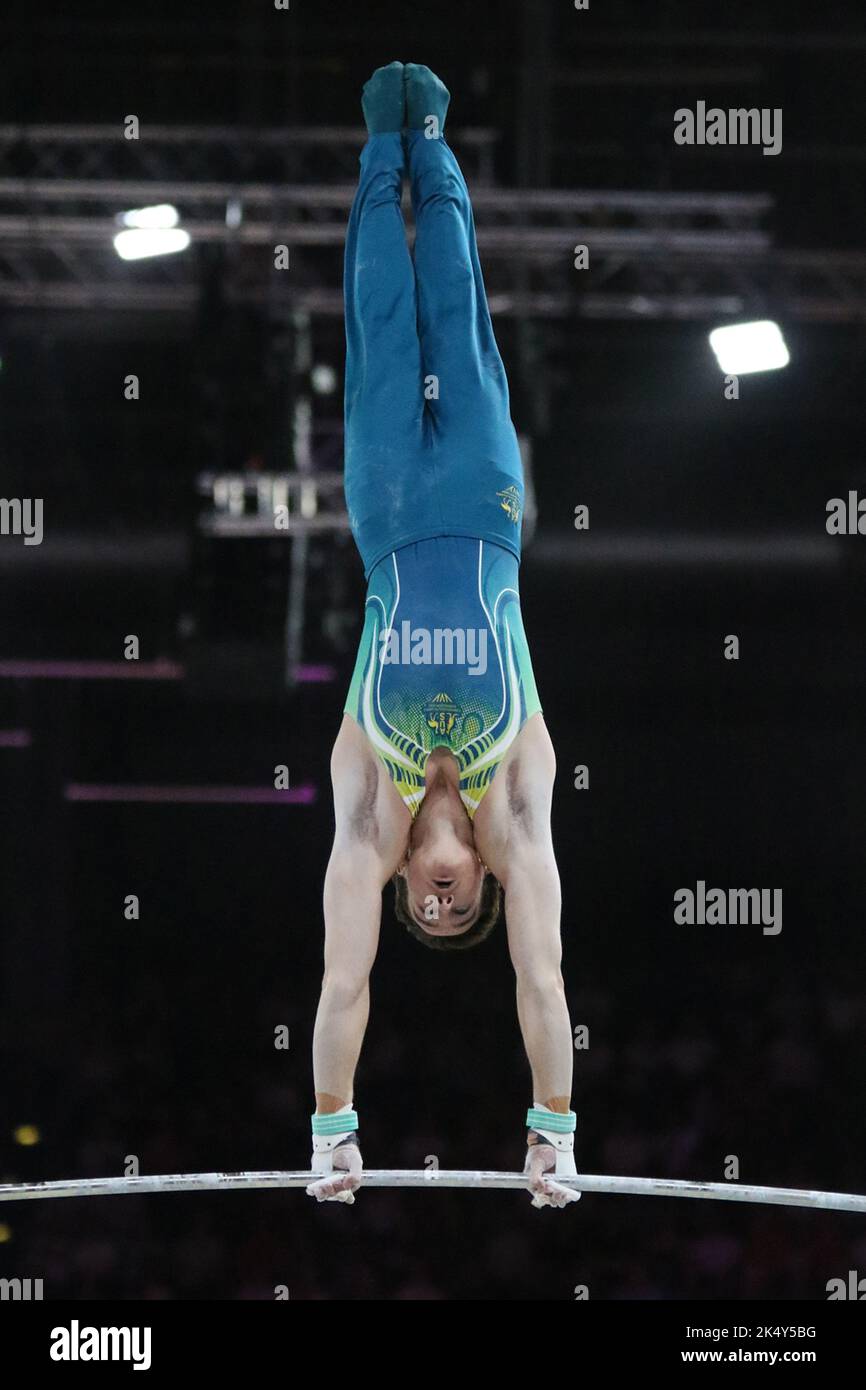Tyson BULL of Australia in the Men's Horizontal Bar Final at the 2022