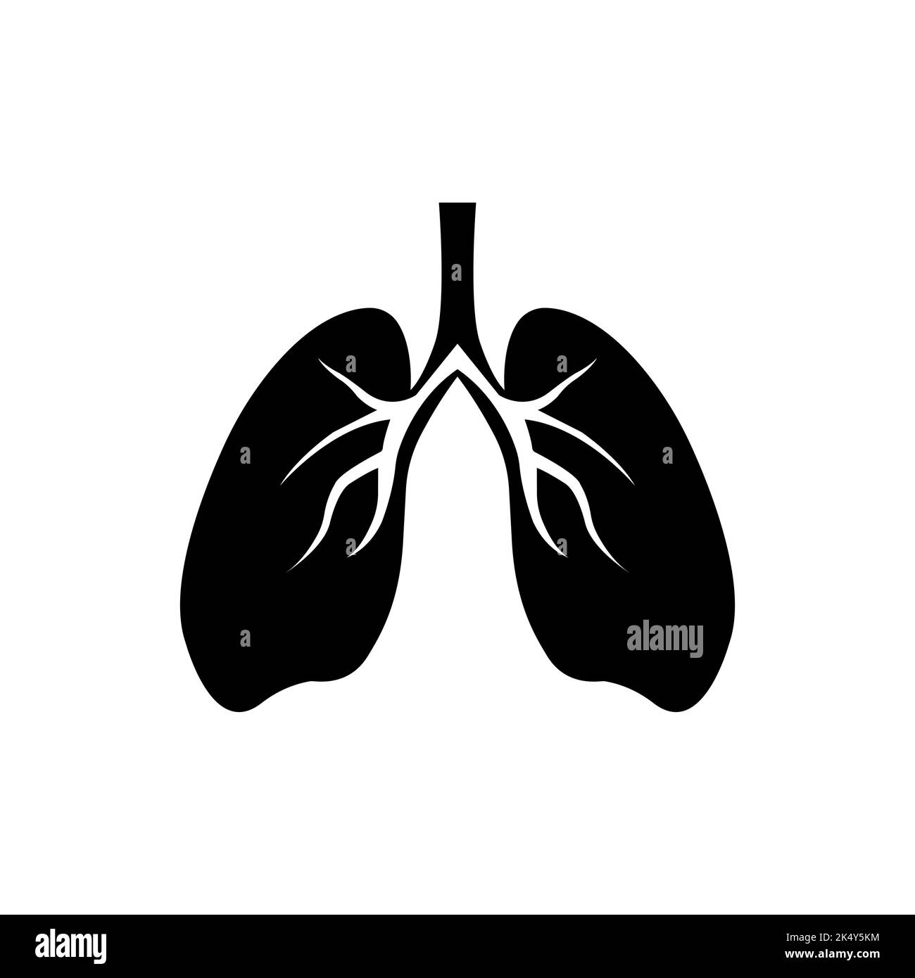 Lungs icon of glyph style vector illustration design Stock Vector