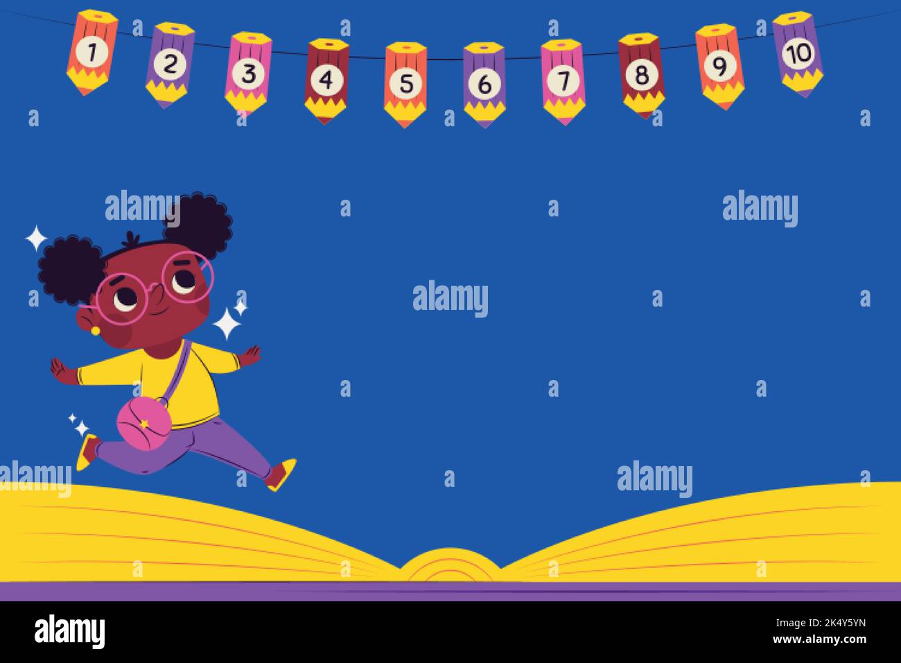 flat back school background vector design illustration Stock Vector