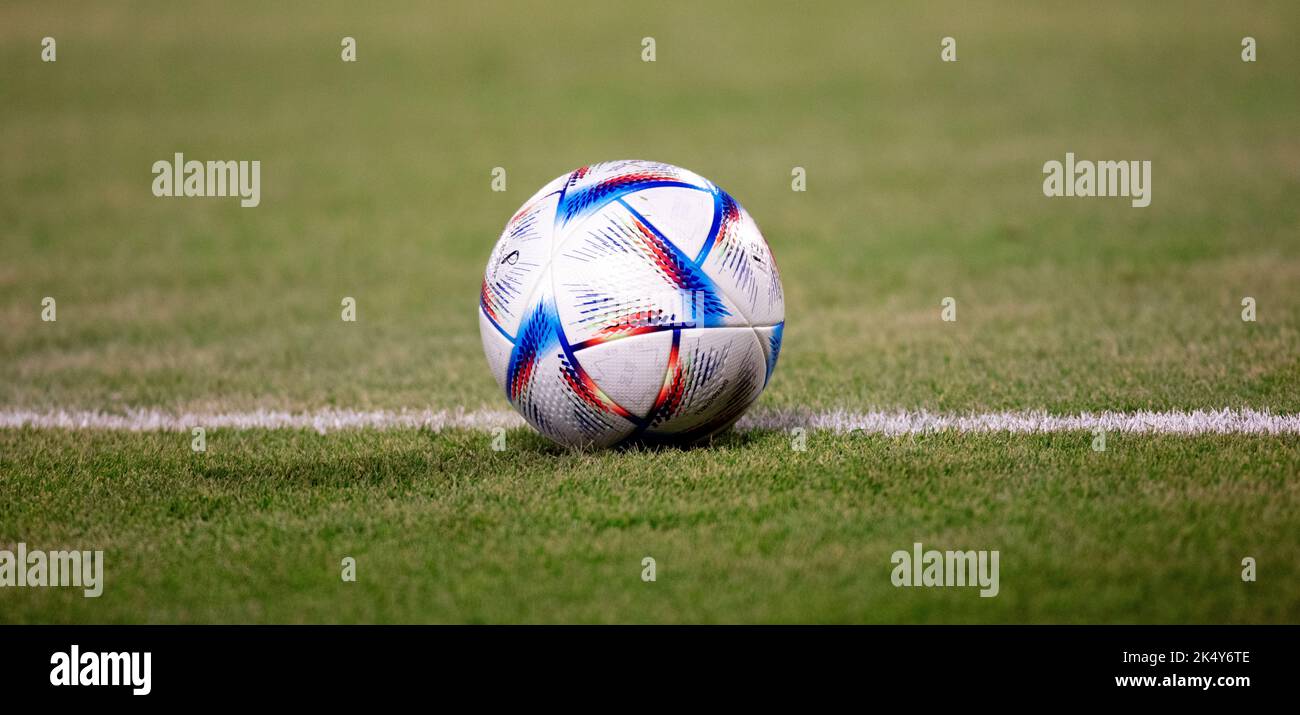 Official Adidas World Cup Football Ball Al Rihla for qatar 2022  02-10-2022 Stock Photo