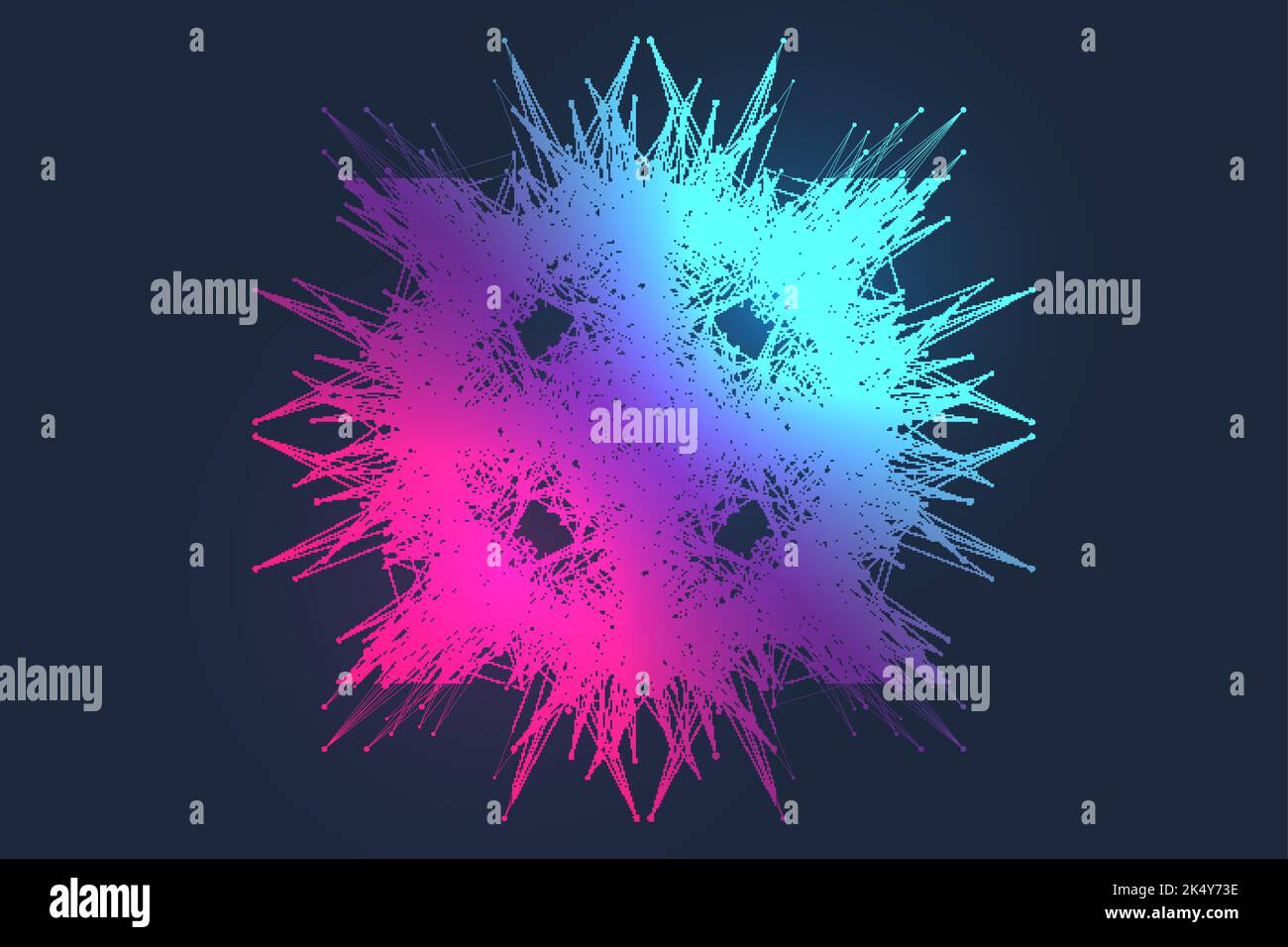 Quantum computing concept. Deep learning artificial intelligence. Big ...
