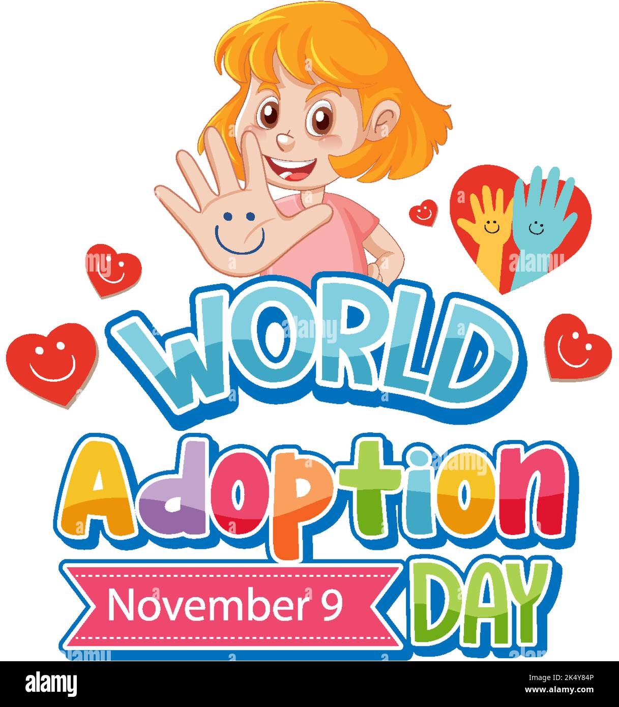 World Adoption Day Logo Design illustration Stock Vector Image & Art