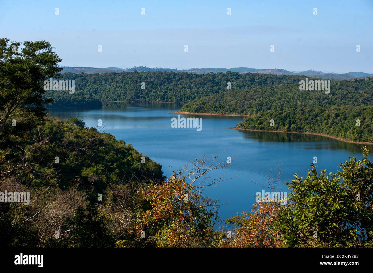 Don Helvecio Lagoon at Rio Doce State Park, Minas Gerais, Brazil Stock Photo