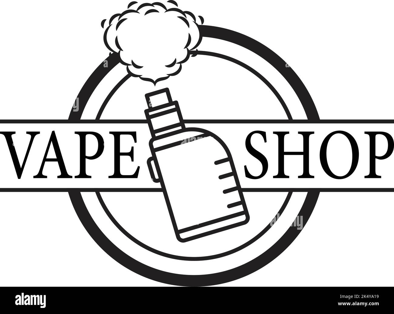 Vape, e-cigarette logo design template Stock Vector