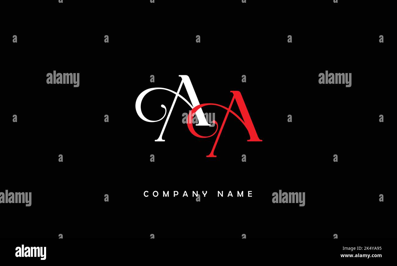 AA Abstract Letters Logo Monogram Stock Vector