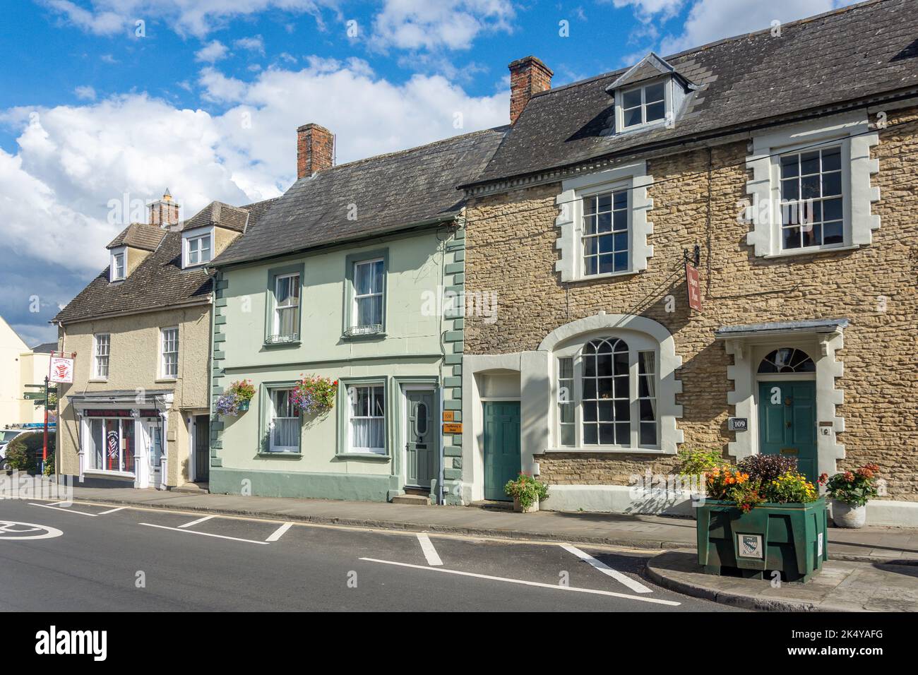 Period houses, High Street, Cricklade, Wiltshire, England, United Kingdom Stock Photo