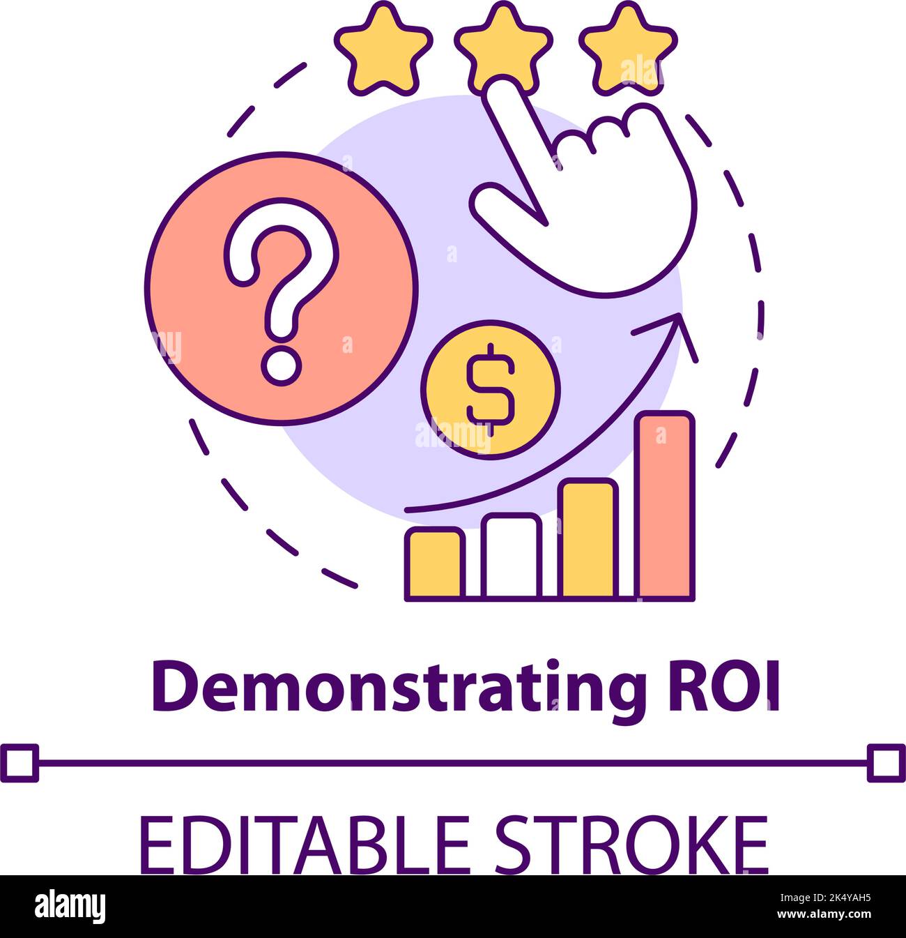 Demonstrating ROI concept icon Stock Vector Image & Art - Alamy