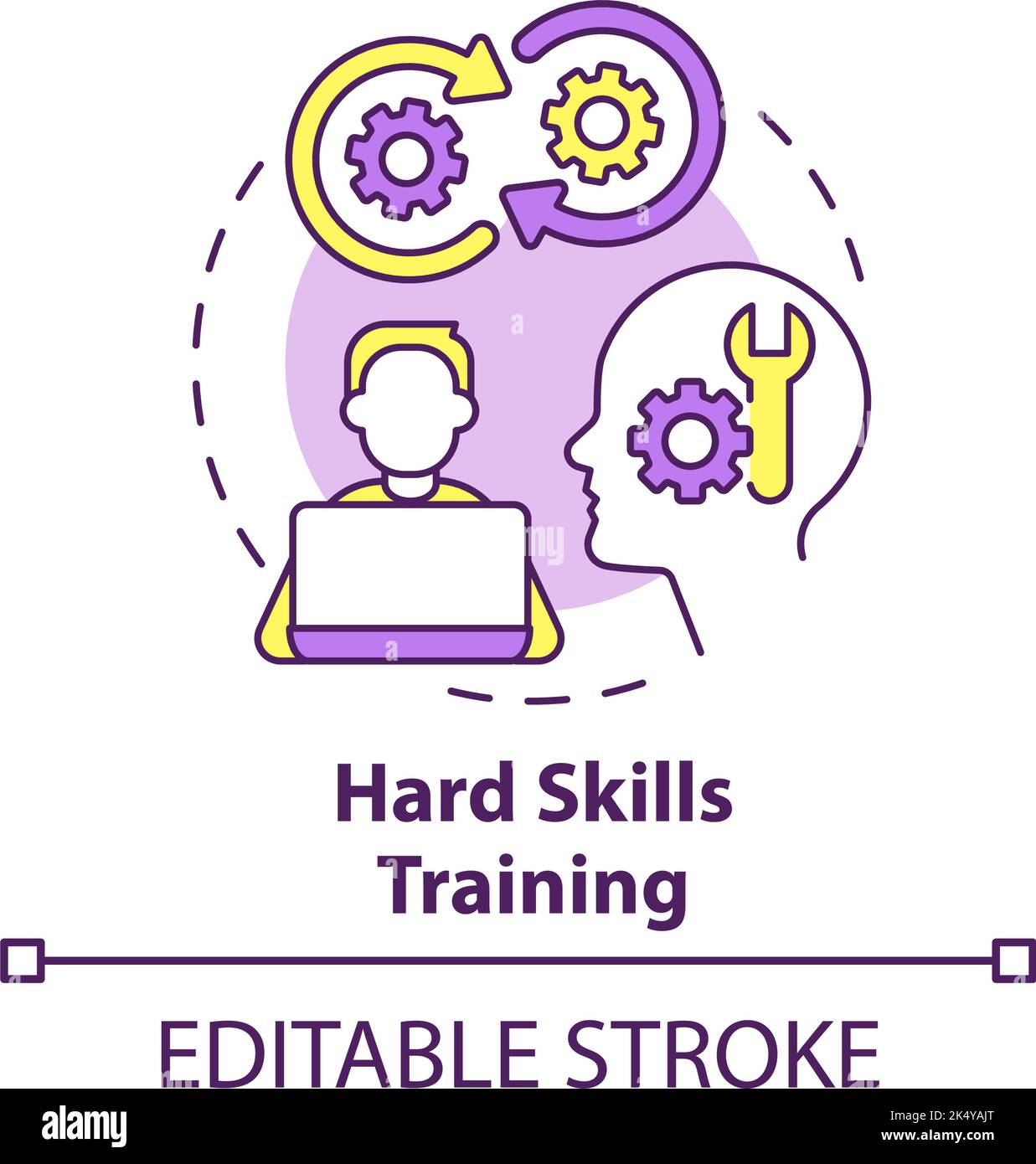 Hard skills training concept icon Stock Vector Image & Art - Alamy