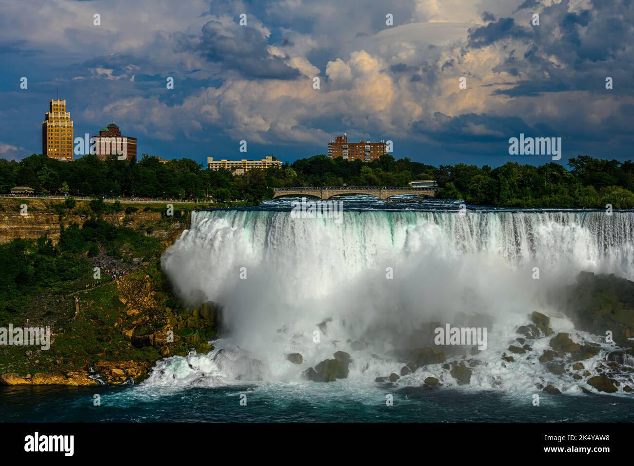 Canadian side view of Niagara Falls, American Falls, Horseshoe Falls