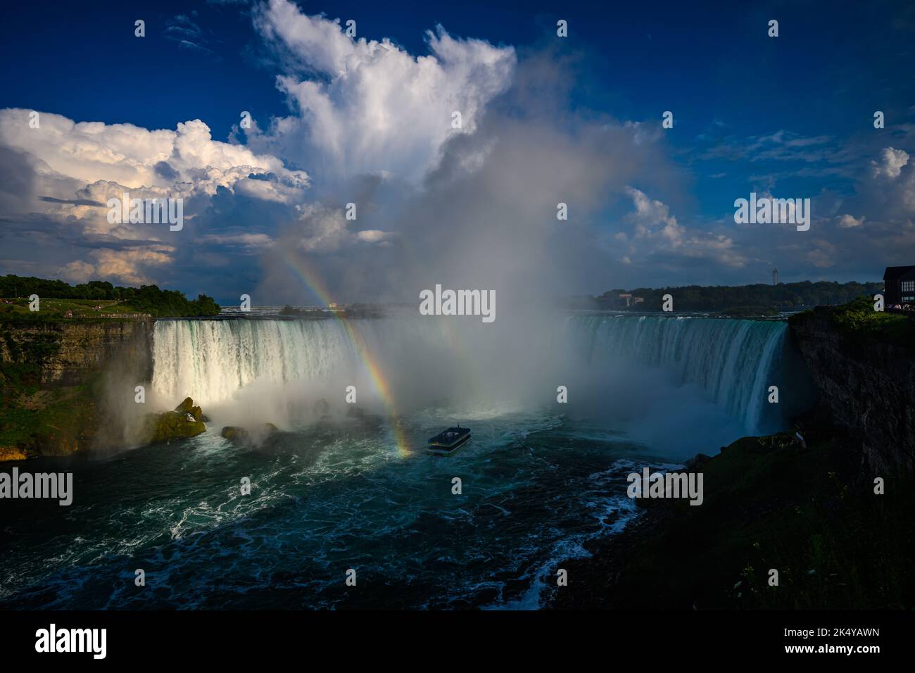 Canadian side view of Niagara Falls, American Falls, Horseshoe Falls