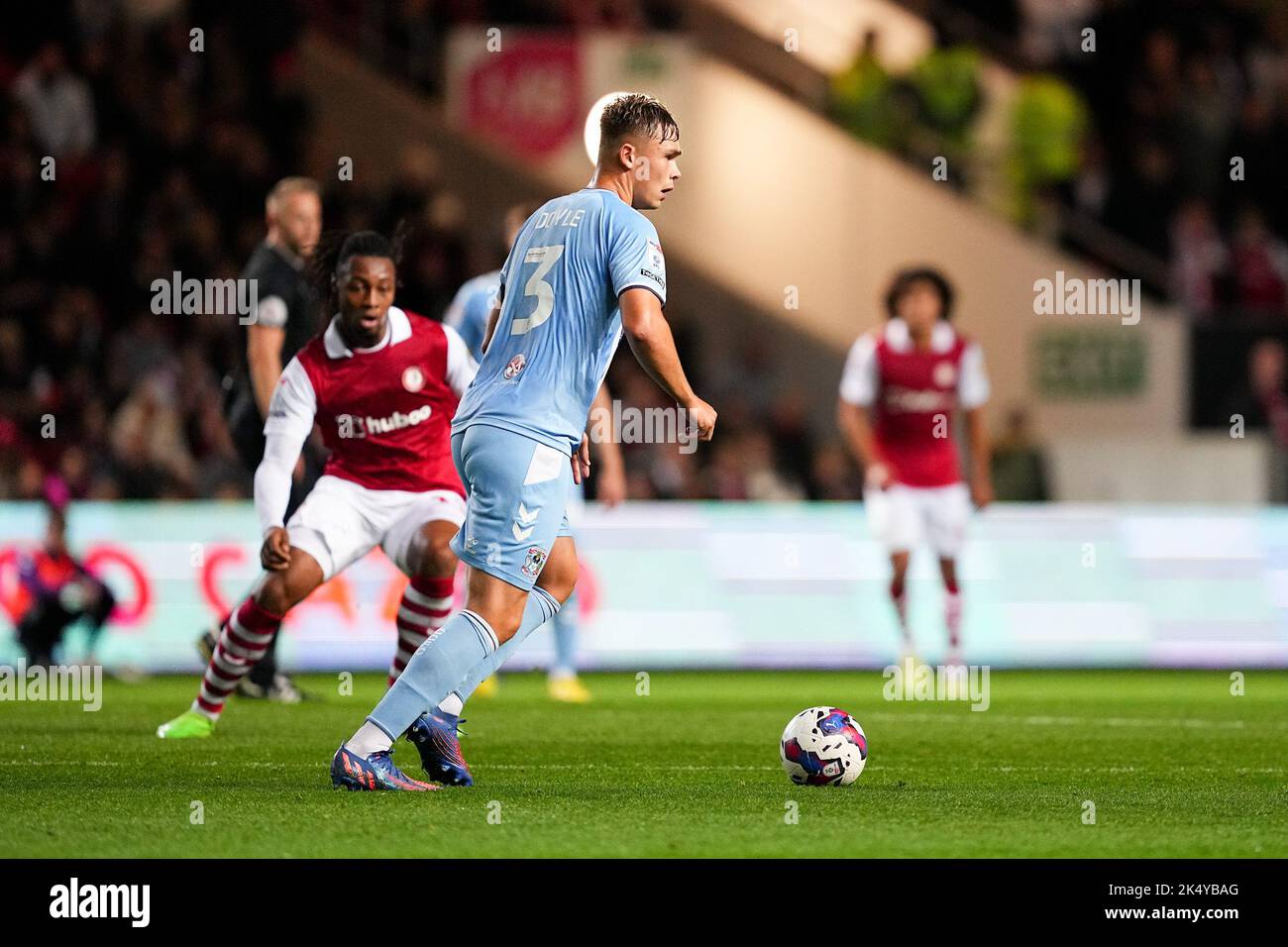 Bristol, UK. 4th October, 2022. Callum Doyle of Coventry City during the EFL Sky Bet Championship match between Bristol City and Coventry City at Ashton Gate, Bristol, England on 4 October 2022. Photo by Scott Boulton. Editorial use only, license required for commercial use. No use in betting, games or a single club/league/player publications. Credit: UK Sports Pics Ltd/Alamy Live News Stock Photo