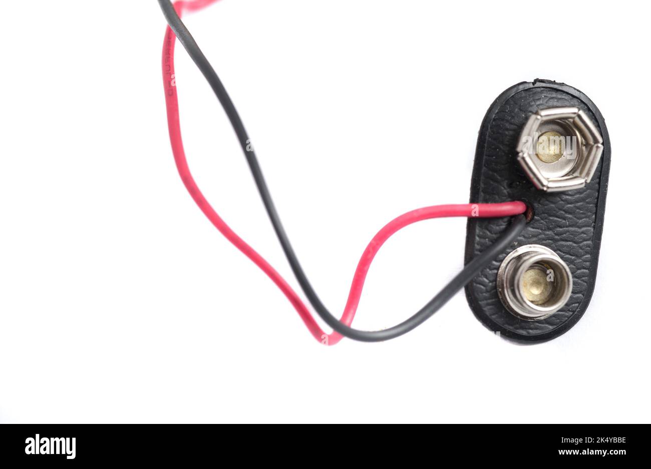 a 9v pp3 battery clip with positive and negative wires MN1604 Stock