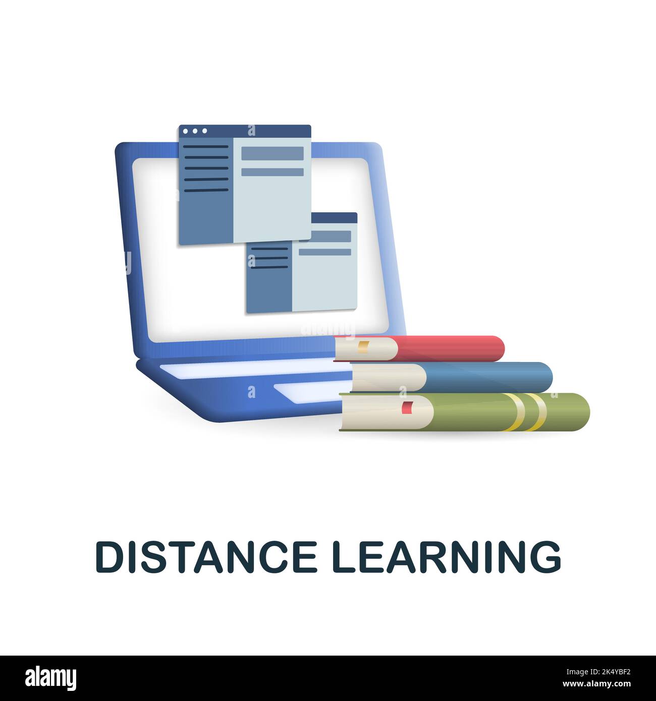 Distance Learning icon. 3d illustration from elearning collection