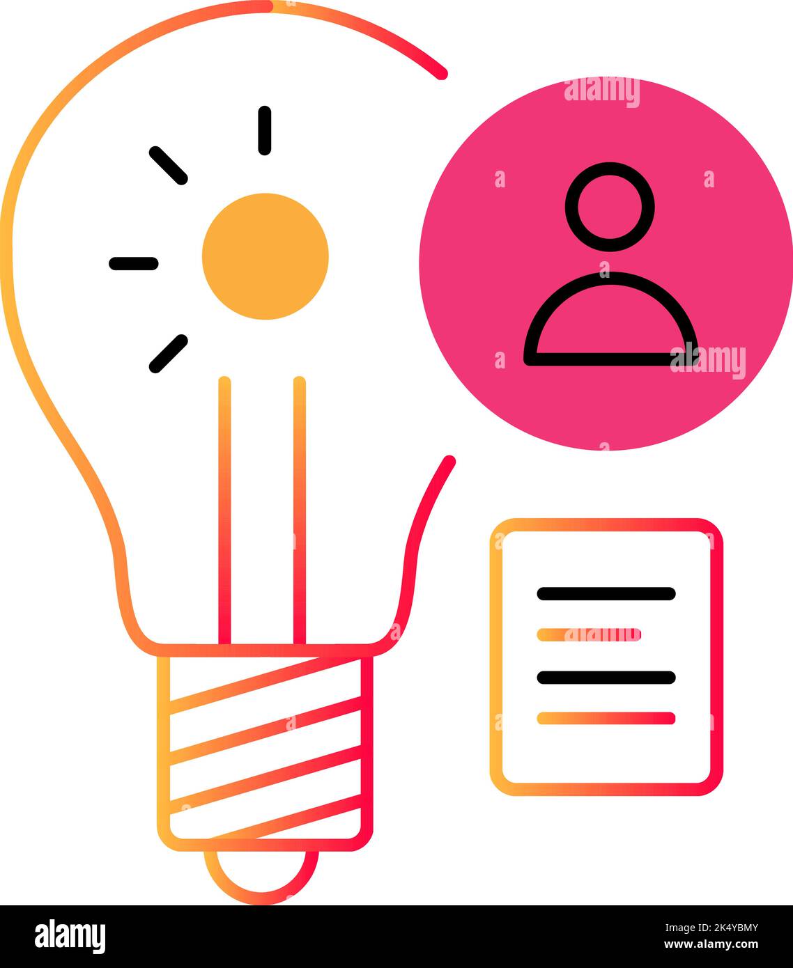 Brainstorm icon idea creation flat vector isolated Stock Vector Image ...