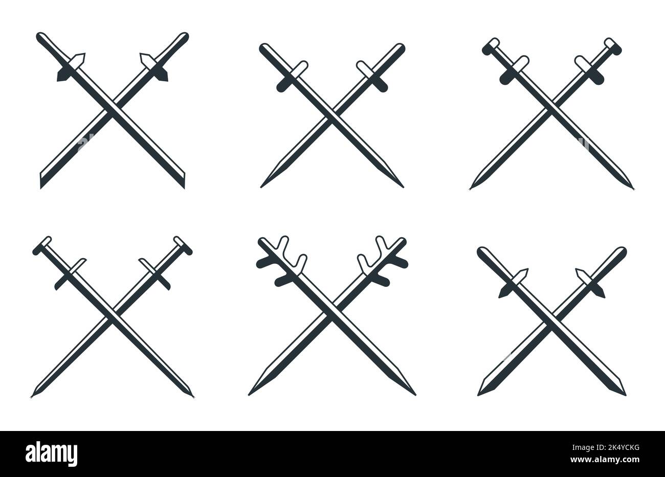 90+ Crossed Cutlass Pirate Sword Stock Illustrations, Royalty-Free