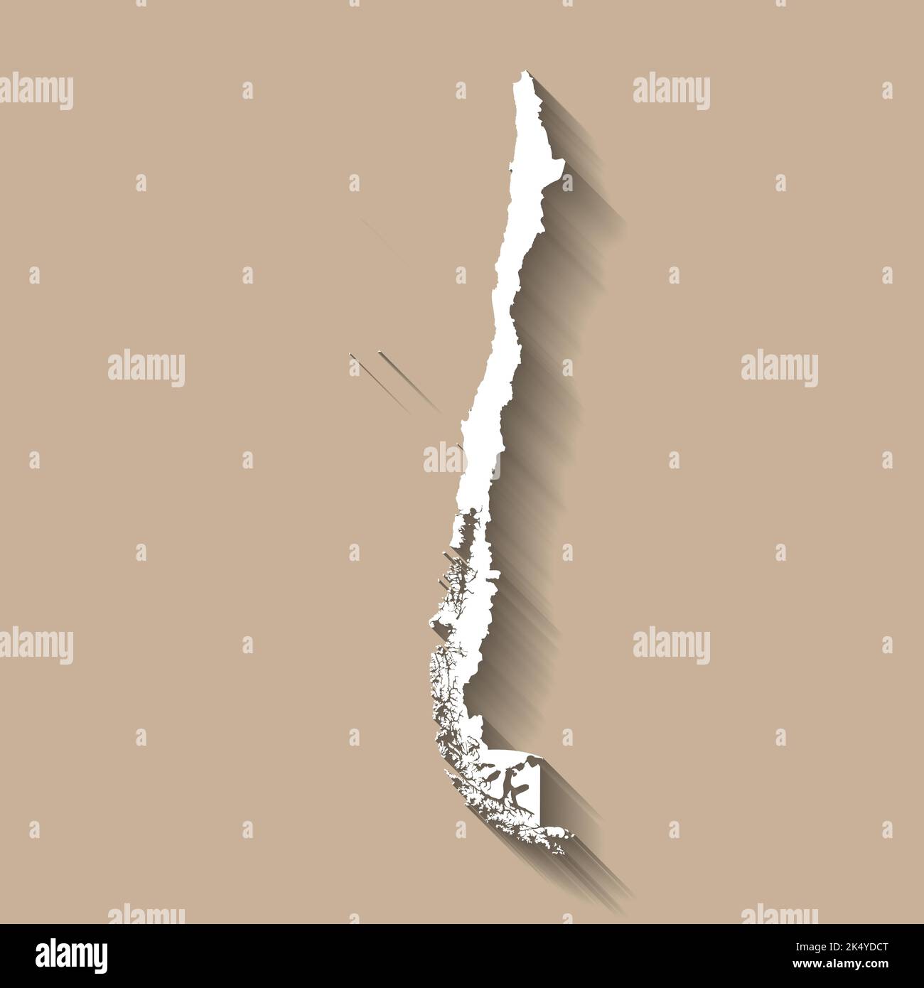 Chile vector country map silhouette Stock Vector Image & Art - Alamy