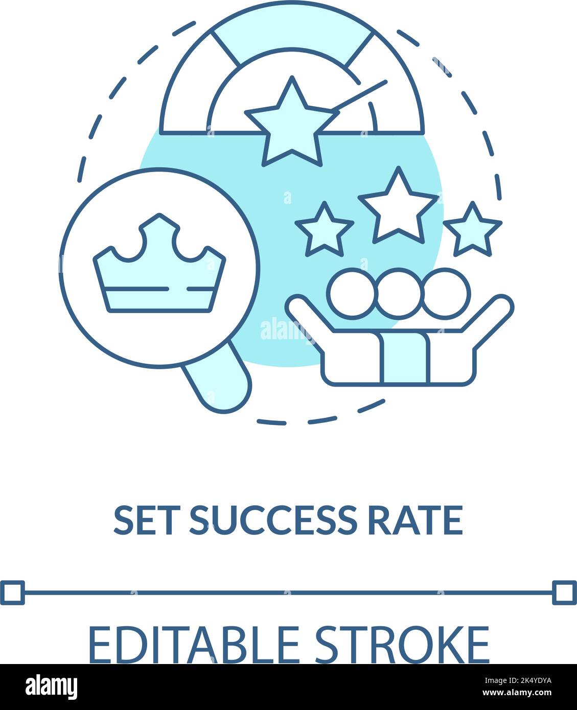 Set success rate turquoise concept icon Stock Vector Image & Art - Alamy