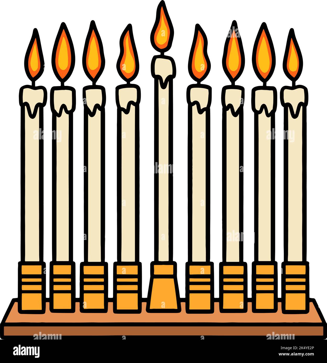 Hanukkah Menorah Cartoon Colored Clipart Stock Vector Image & Art Alamy