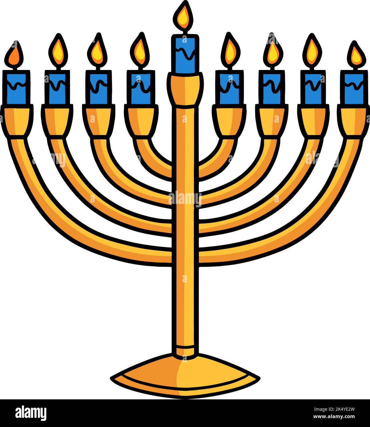 Hanukkah Menorah Cartoon Colored Clipart Stock Vector Image & Art - Alamy