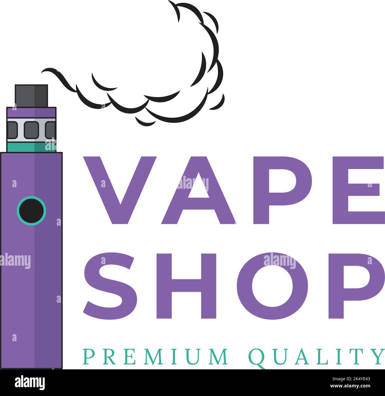 Vape, e-cigarette logo design template Stock Vector