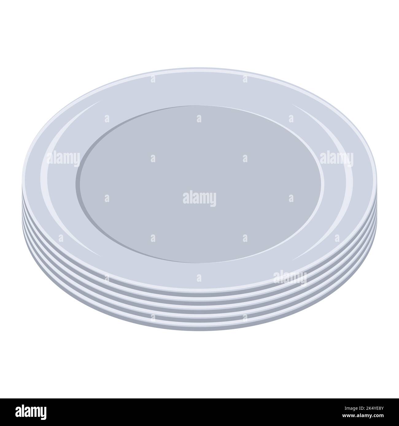 Plate isolated vector illustration in flat style Stock Vector Image ...