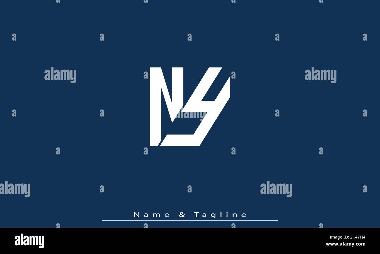 Alphabet letters Initials Monogram logo NY , YN Stock Vector Image ...