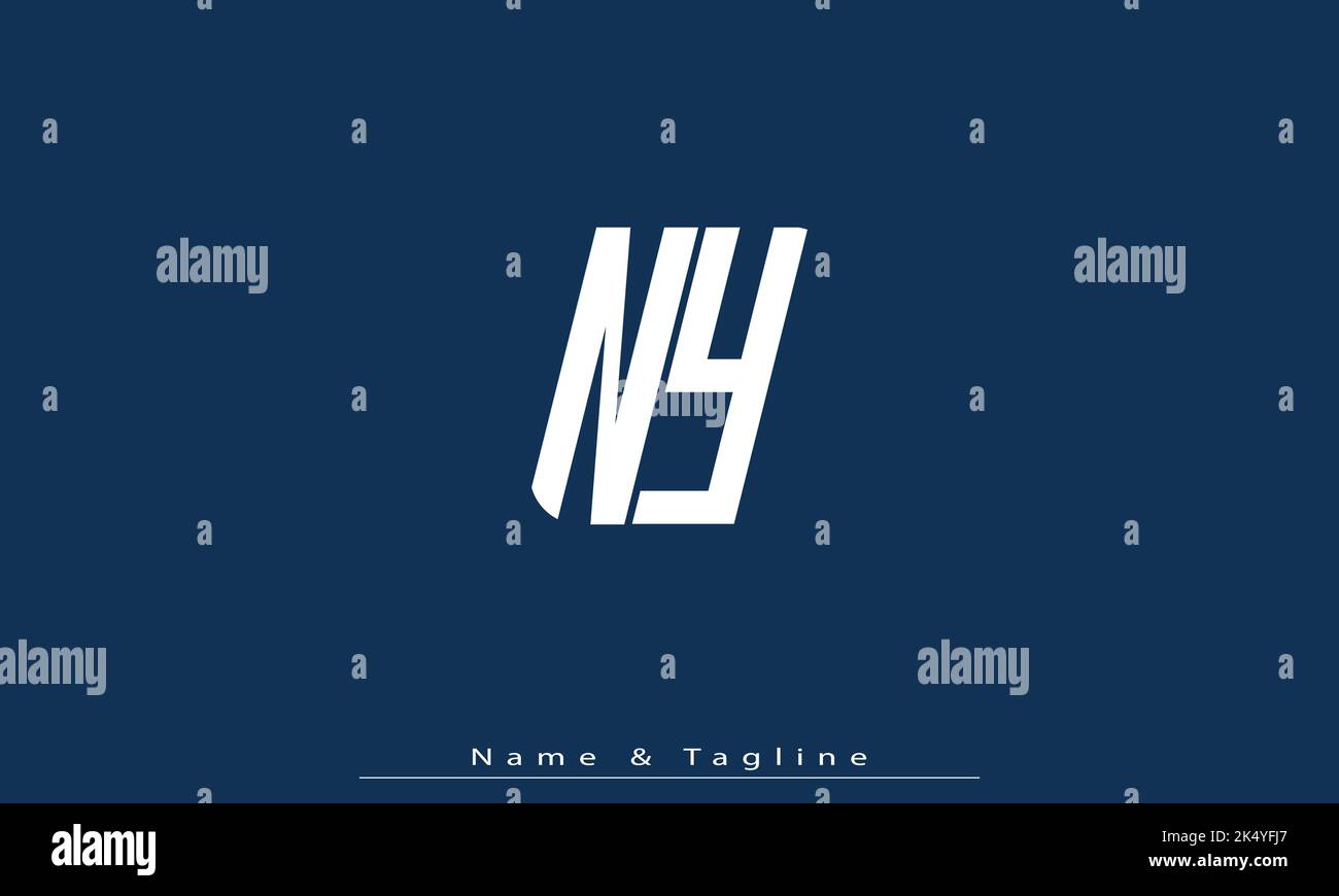Alphabet letters Initials Monogram logo NY , YN Stock Vector Image ...