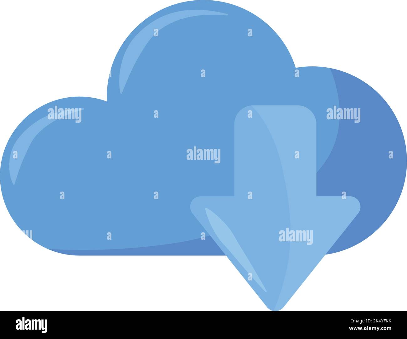 cloud storage in glassmorphism Stock Vector